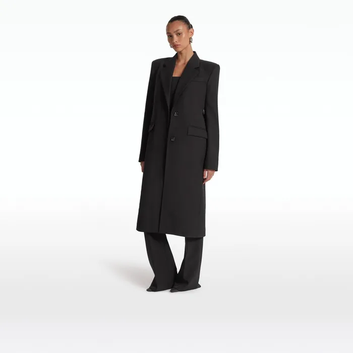 Safiyaa Melisso Black Coat Women Jackets Coats