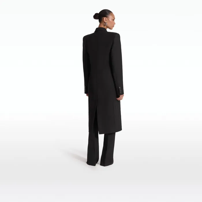 Safiyaa Melisso Black Coat Women Jackets Coats