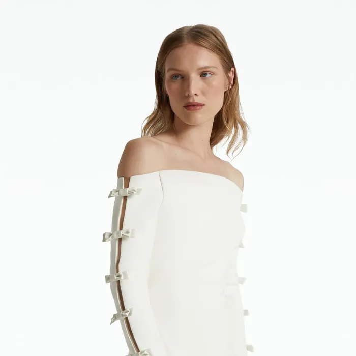 Safiyaa Morag Ivory Long Dress Women Dresses