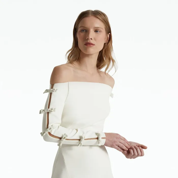 Safiyaa Morag Ivory Long Dress Women Dresses