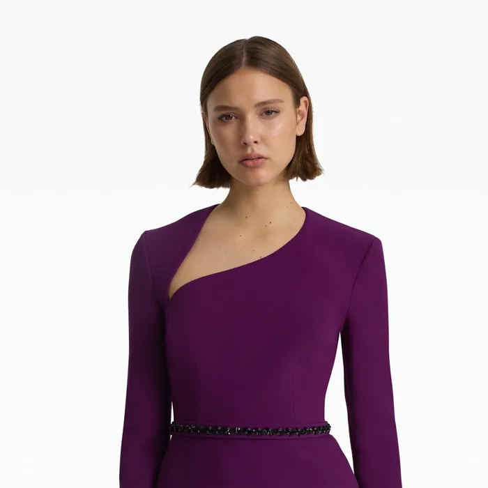 Safiyaa Nadia Currant Top With Embroidered Belt Women Tops