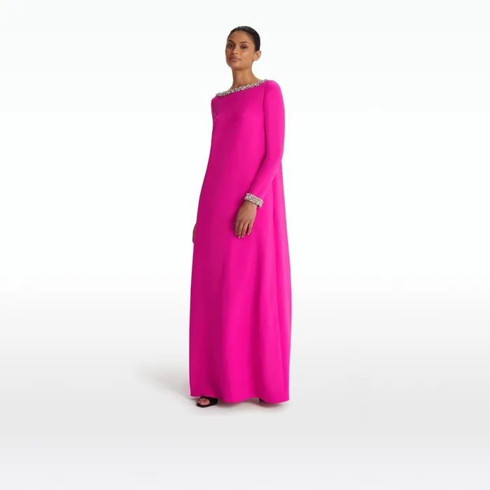 Safiyaa Naimal Wild Strawberry Long Dress Women Dresses