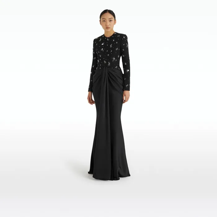 Safiyaa Naira Black Long Dress Women Dresses