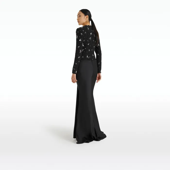 Safiyaa Naira Black Long Dress Women Dresses