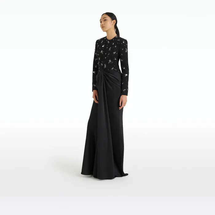 Safiyaa Naira Black Long Dress Women Dresses