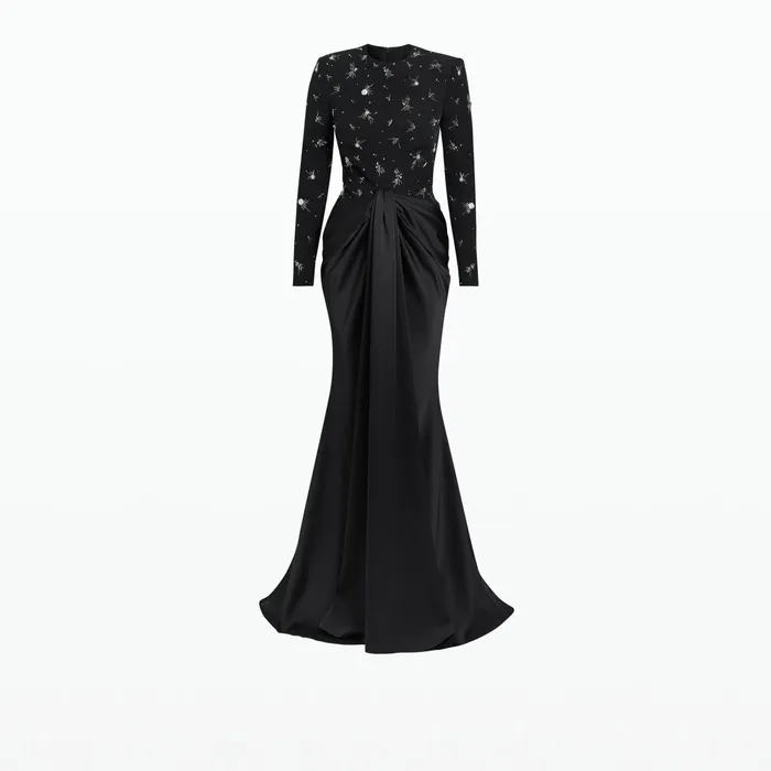 Safiyaa Naira Black Long Dress Women Dresses
