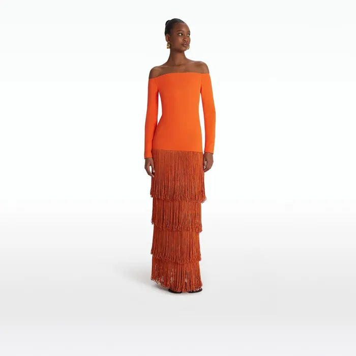 Safiyaa Nikita Amber Sun Long Dress Women Dresses