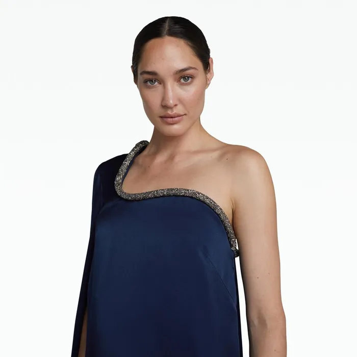 Safiyaa Nouvella Ink Blue Long Dress Women Dresses