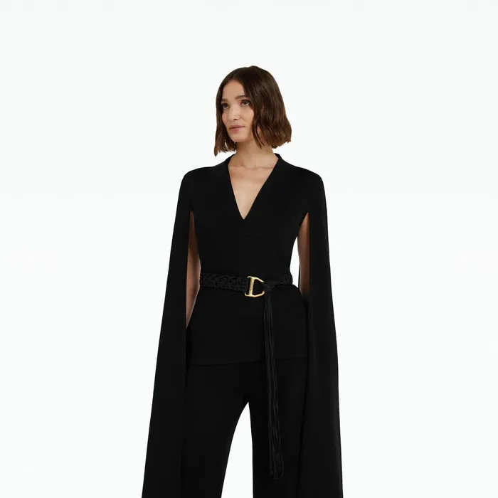 Safiyaa Octana Black Top Women Tops