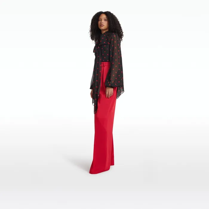 Safiyaa Omarani Cherry Red Trousers Women Trousers