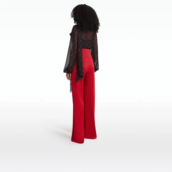Safiyaa Omarani Cherry Red Trousers Women Trousers