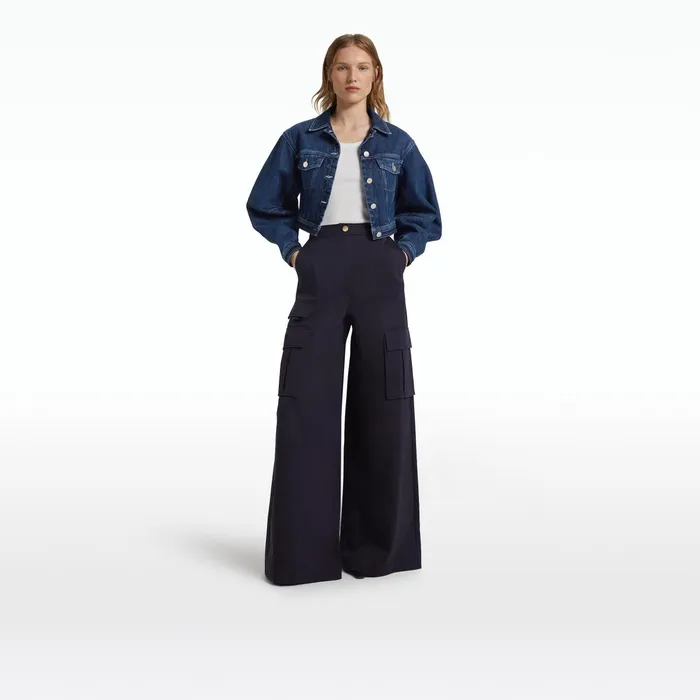 Safiyaa Paola Midnight Navy Trousers Women Trousers