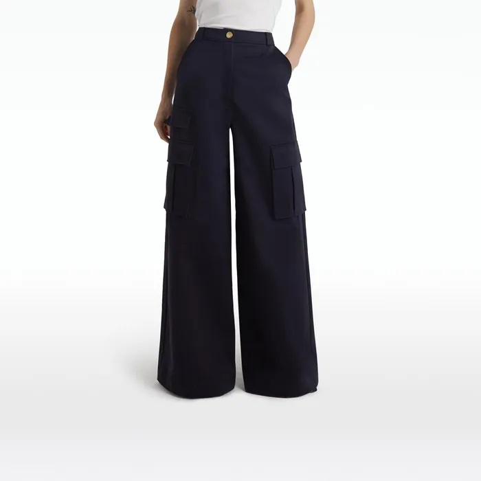 Safiyaa Paola Midnight Navy Trousers Women Trousers