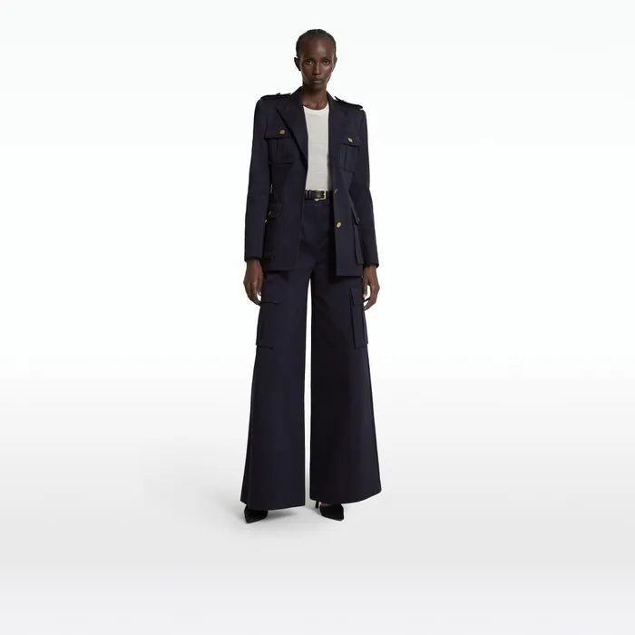 Safiyaa Paola Midnight Navy Trousers Women Trousers