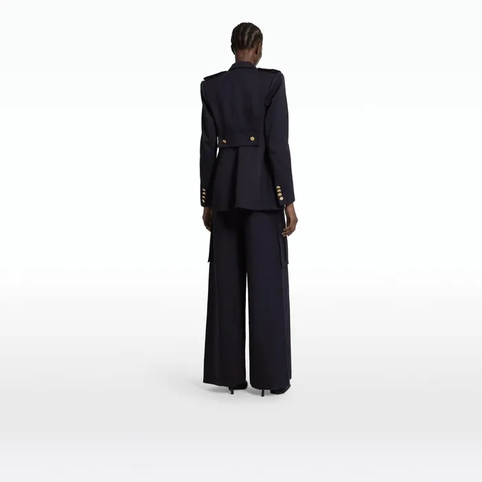 Safiyaa Paola Midnight Navy Trousers Women Trousers