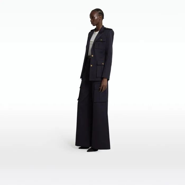 Safiyaa Paola Midnight Navy Trousers Women Trousers