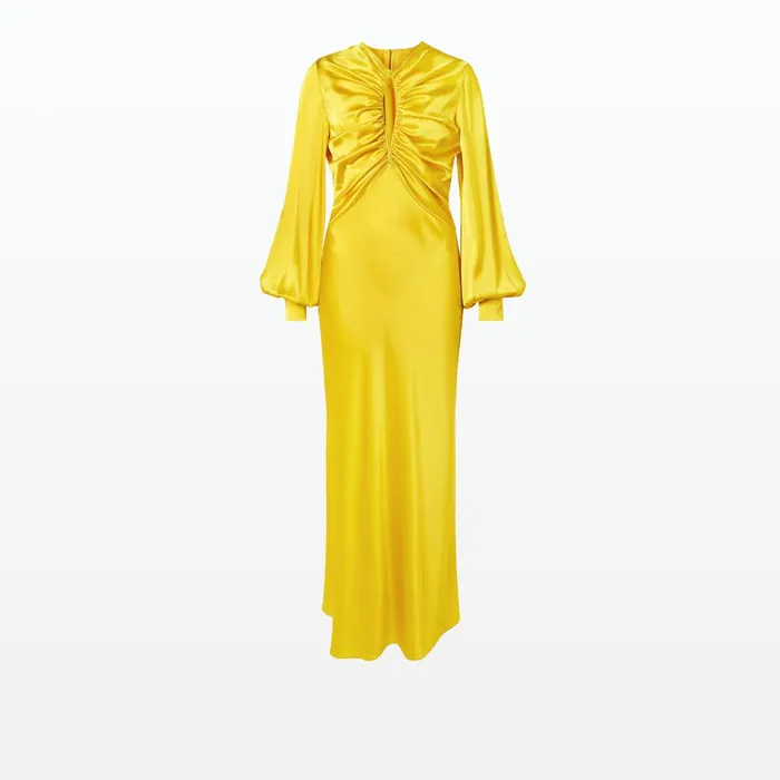 Safiyaa Penelope Canary Midi Dress Women Dresses