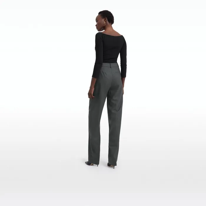Safiyaa Penelope Grey Melange Trousers Women Trousers