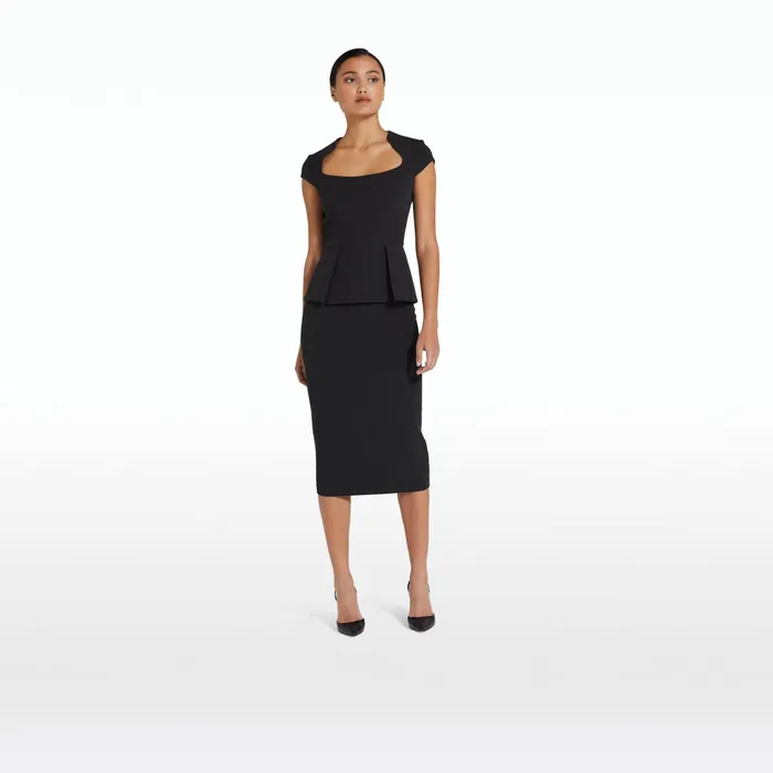 Safiyaa Pilar Black Top Women Tops