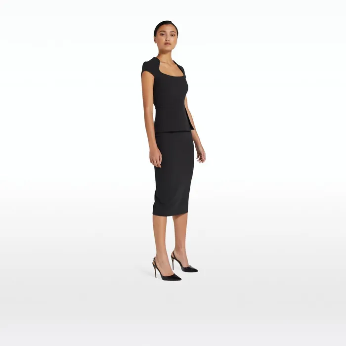 Safiyaa Pilar Black Top Women Tops