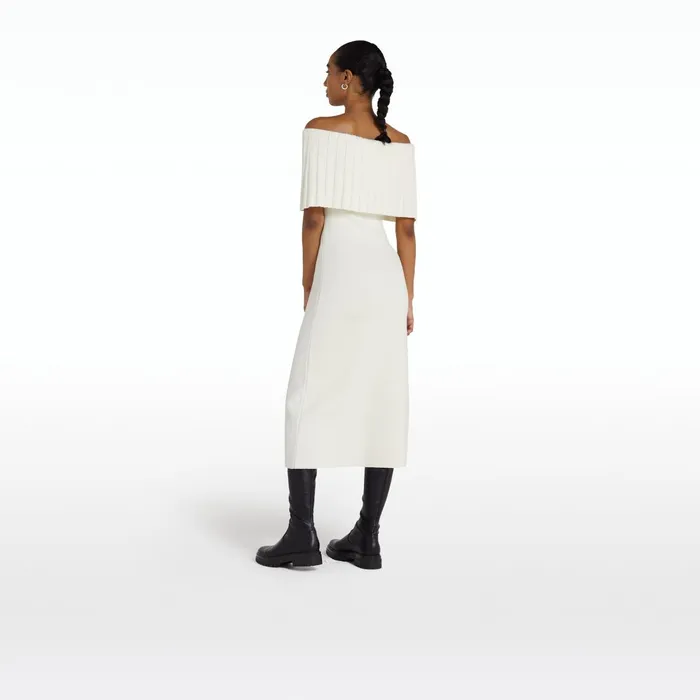 Safiyaa Risette Ivory Midi Dress Women Dresses