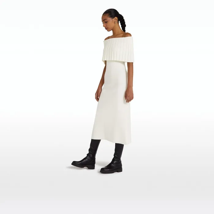 Safiyaa Risette Ivory Midi Dress Women Dresses