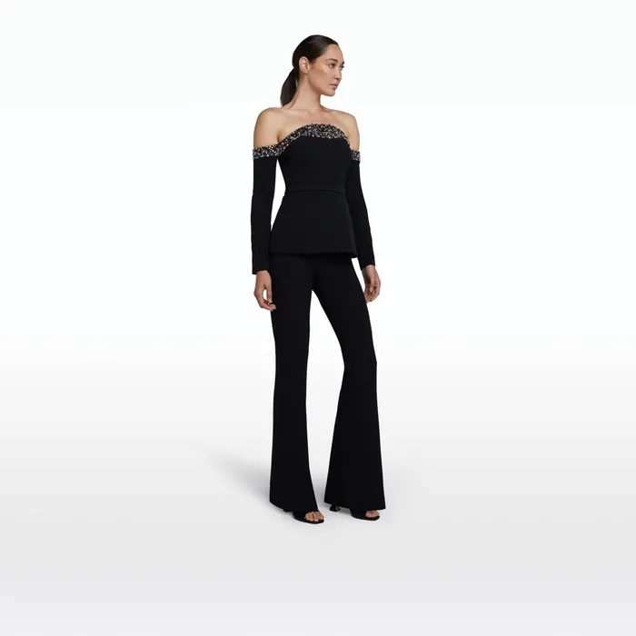 Safiyaa Roisin Black Top Women Tops