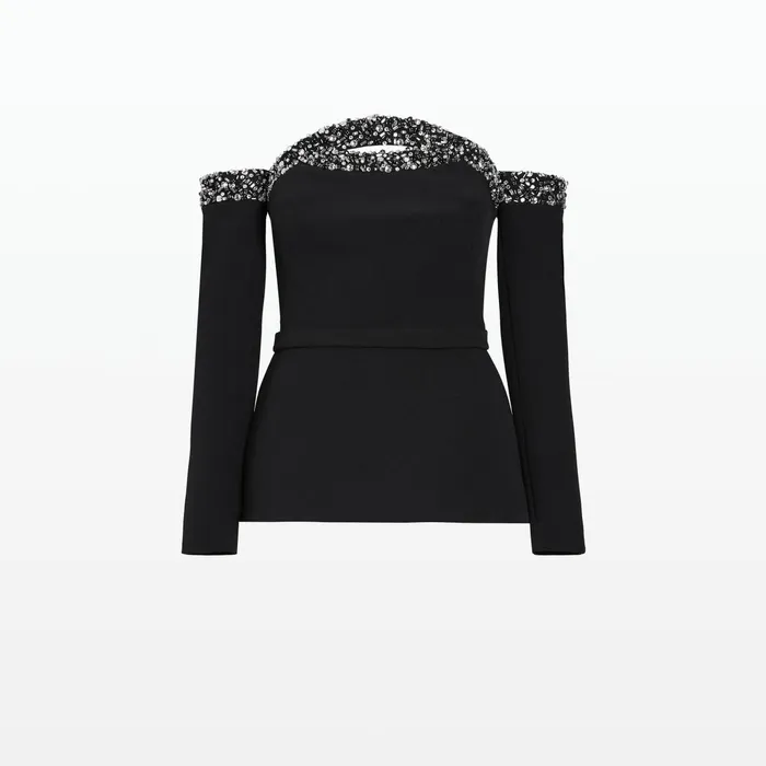 Safiyaa Roisin Black Top Women Tops