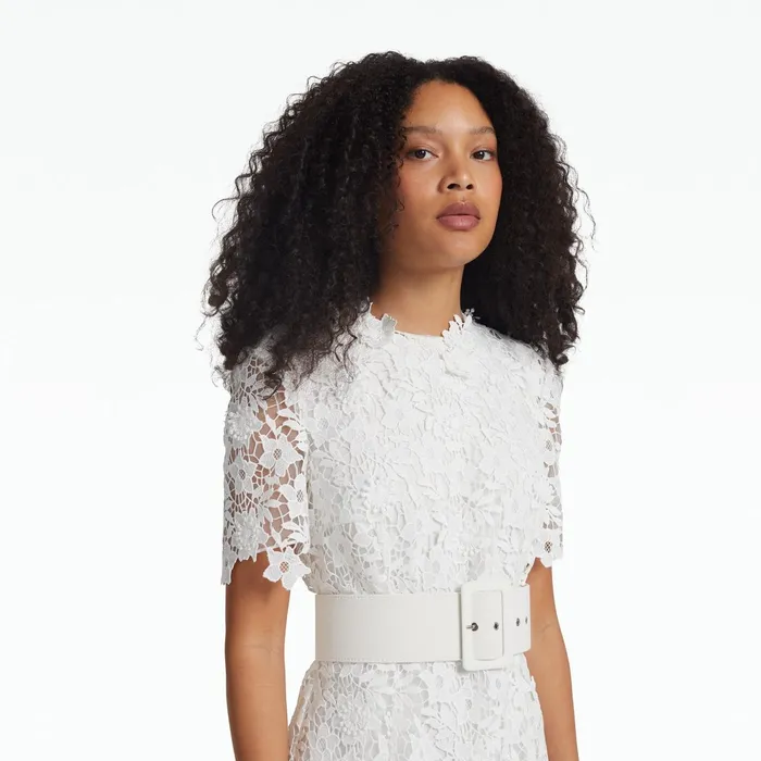 Safiyaa Rolie Ivory Midi Dress Women Dresses