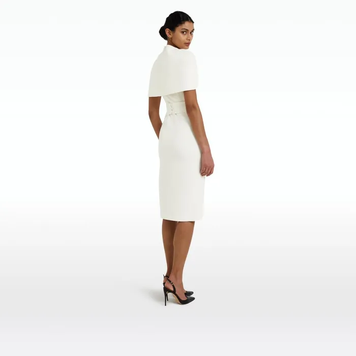 Safiyaa Rosa Ivory Midi Dress Women Dresses