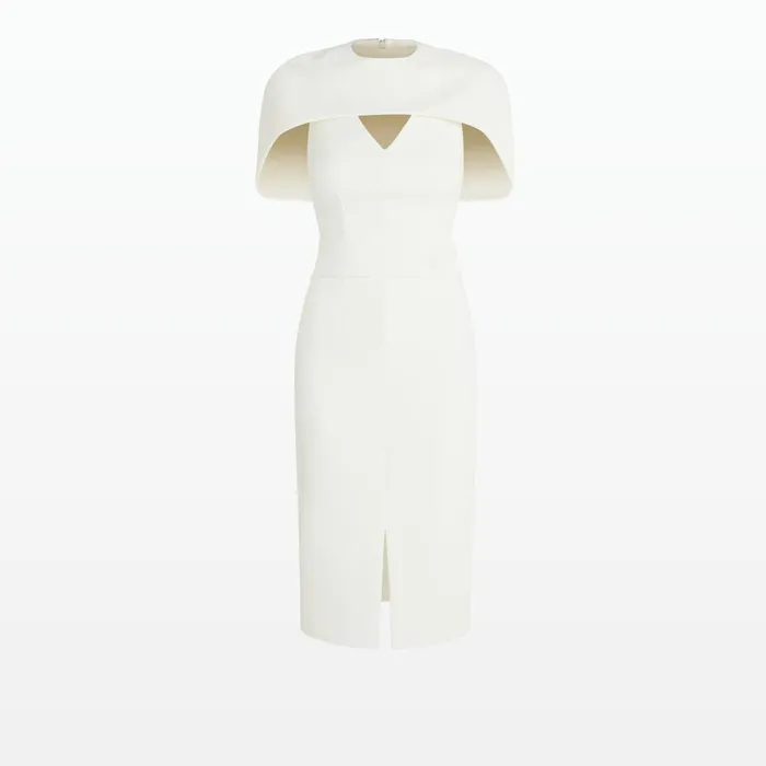 Safiyaa Rosa Ivory Midi Dress Women Dresses