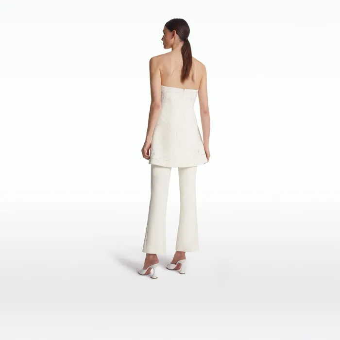 Safiyaa Rowan Ivory And Fern Embroidery Short Dress Women Dresses