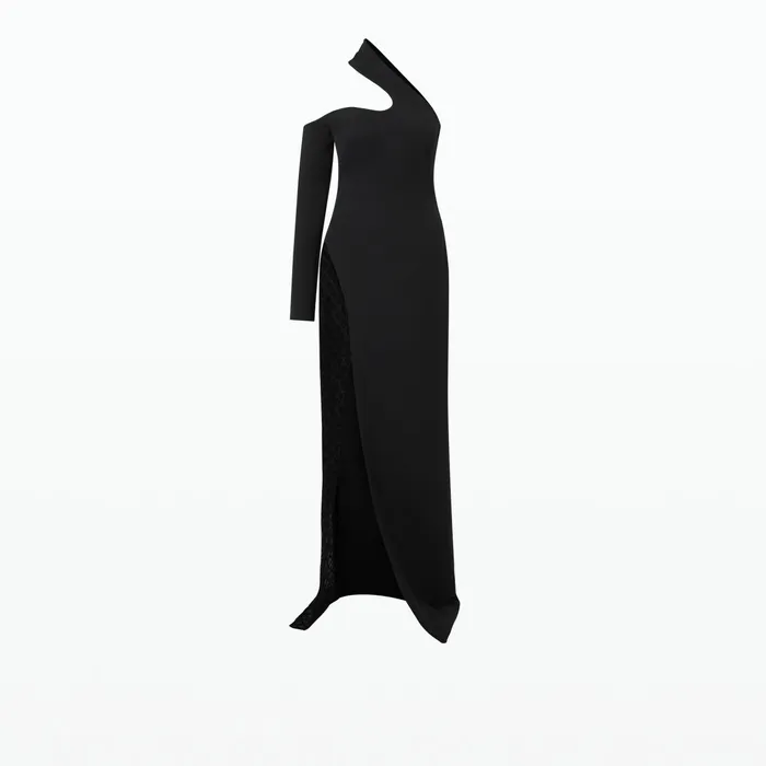 Safiyaa Sacha Black Long Dress Women Dresses