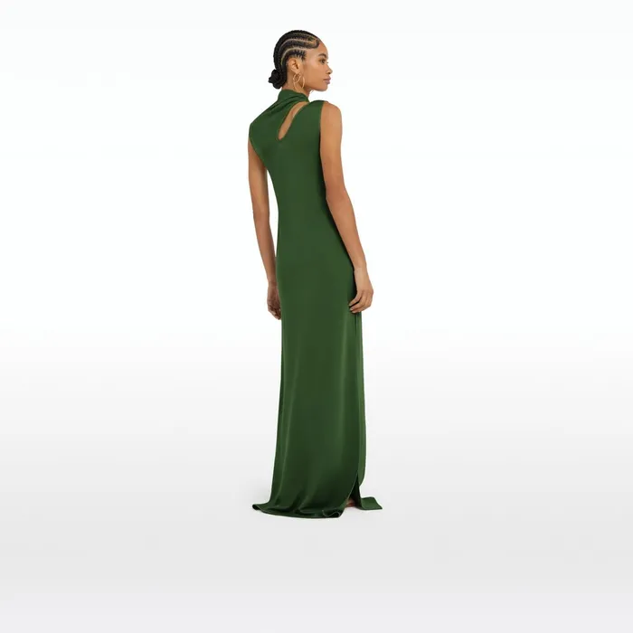 Safiyaa Sage Moss Green Long Dress Women Dresses