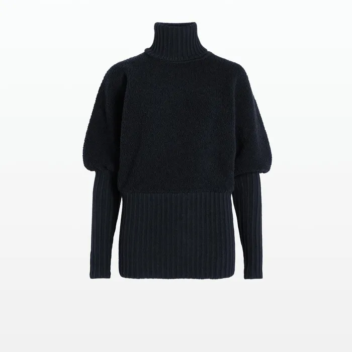 Safiyaa Sara Navy Knit Women Tops