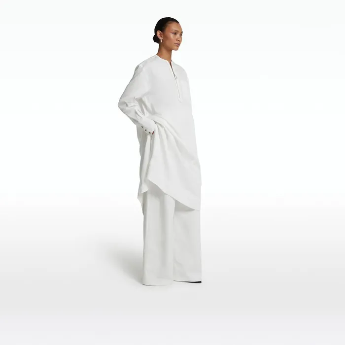 Safiyaa Sebiha Ivory Midi Dress Women Dresses
