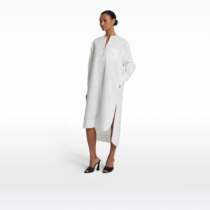 Safiyaa Sebiha Ivory Midi Dress Women Dresses