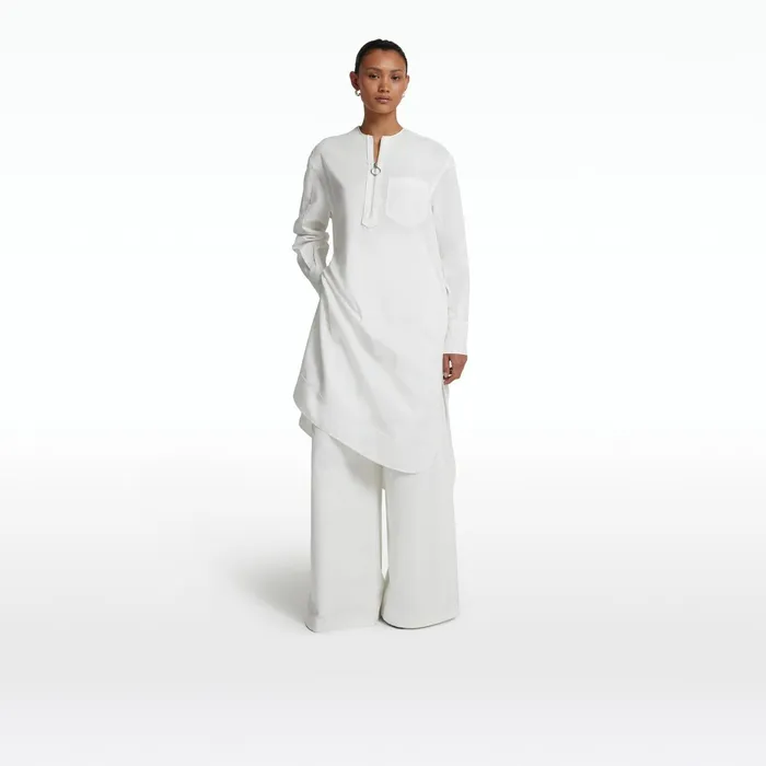 Safiyaa Sebiha Ivory Midi Dress Women Dresses