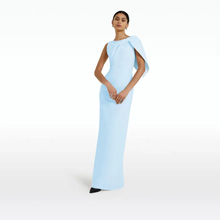 Safiyaa Serendipity Pale Blue Long Dress Women Dresses