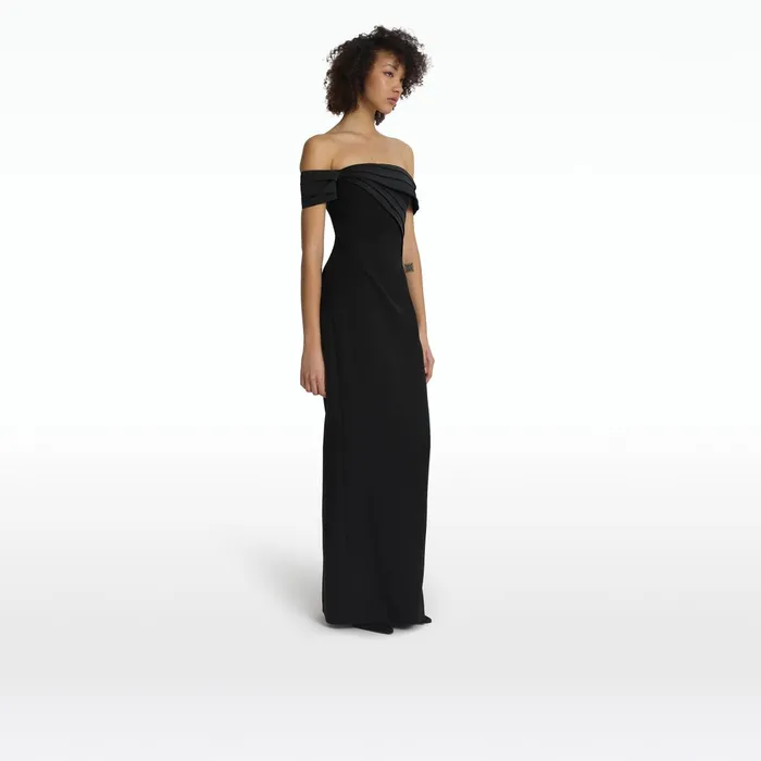 Safiyaa Serilda Black Long Dress Women Dresses