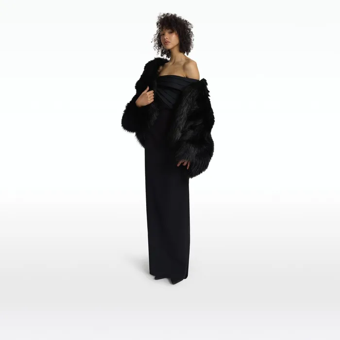 Safiyaa Serilda Black Long Dress Women Dresses