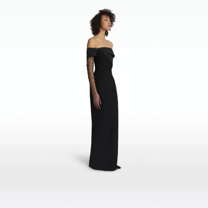 Safiyaa Serilda Black Long Dress Women Dresses