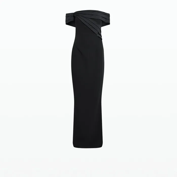 Safiyaa Serilda Black Long Dress Women Dresses