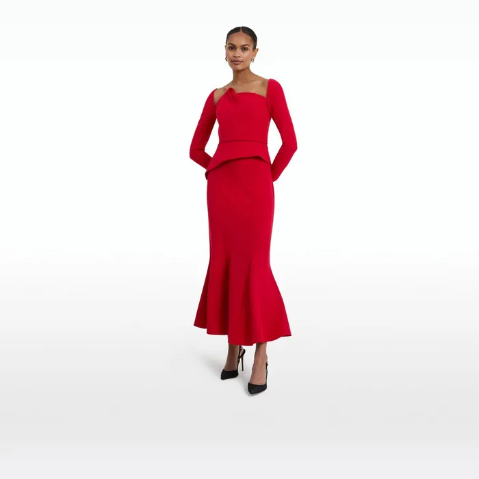 Safiyaa Sol Crimson Skirt Women Skirts