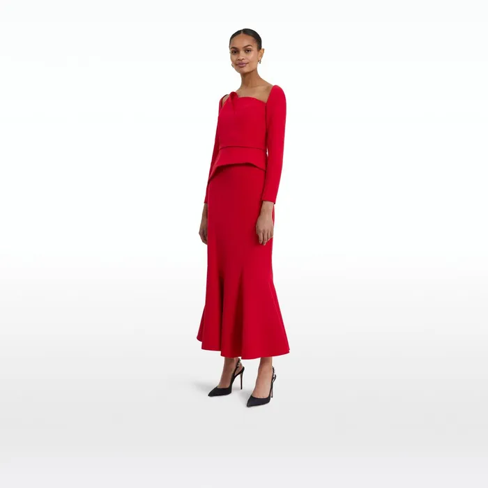 Safiyaa Sol Crimson Skirt Women Skirts
