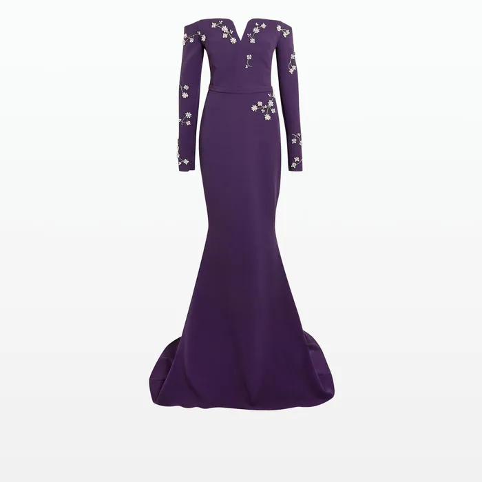 Safiyaa Sonya Blackberry Long Dress Women Dresses