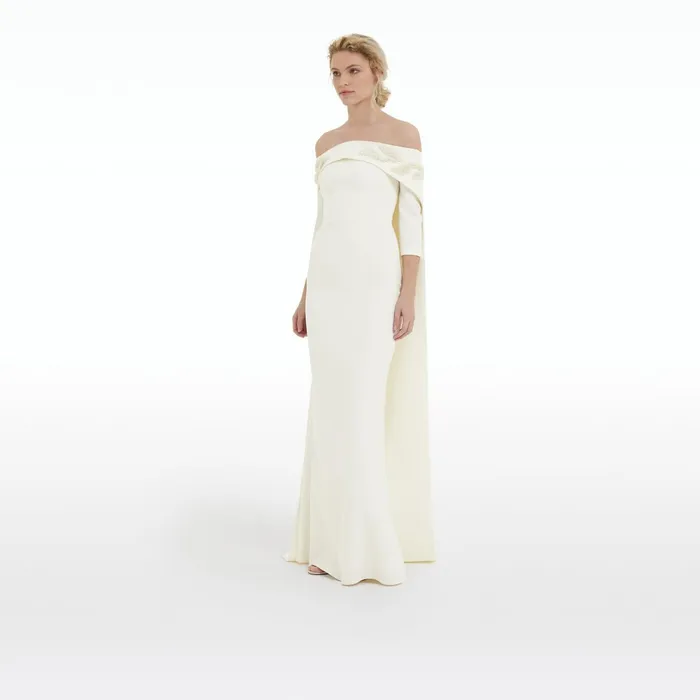 Safiyaa Soshin Ivory Dress With Bellara Curled Leaf Embroidered Harness Women Dresses