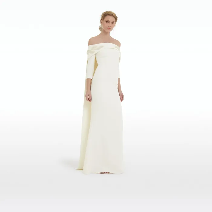 Safiyaa Soshin Ivory Dress With Bellara Curled Leaf Embroidered Harness Women Dresses
