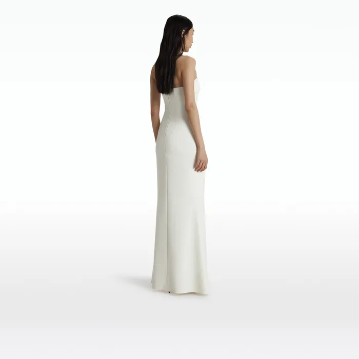 Safiyaa Soshin Ivory Strapless Dress Women Dresses
