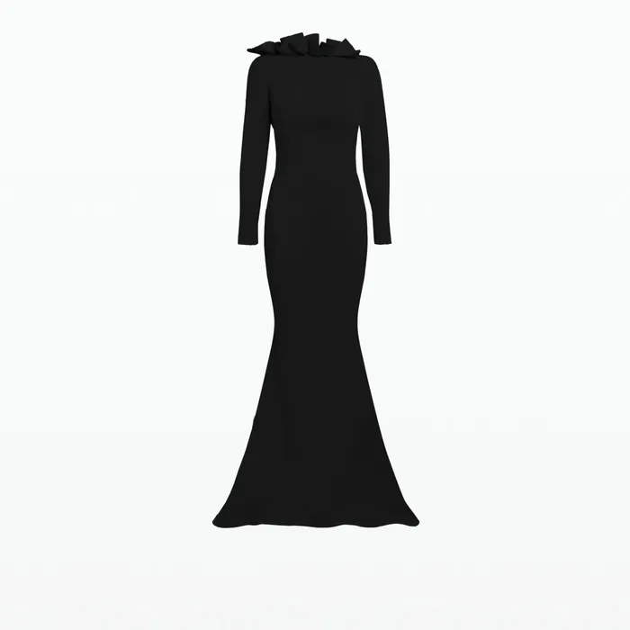 Safiyaa Tacita Black Long Dress Women Dresses